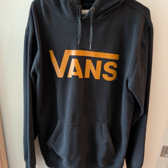 VANS Classic Black and Yellow Hoodie Sweatshirt Size L - Picture 1 of 3